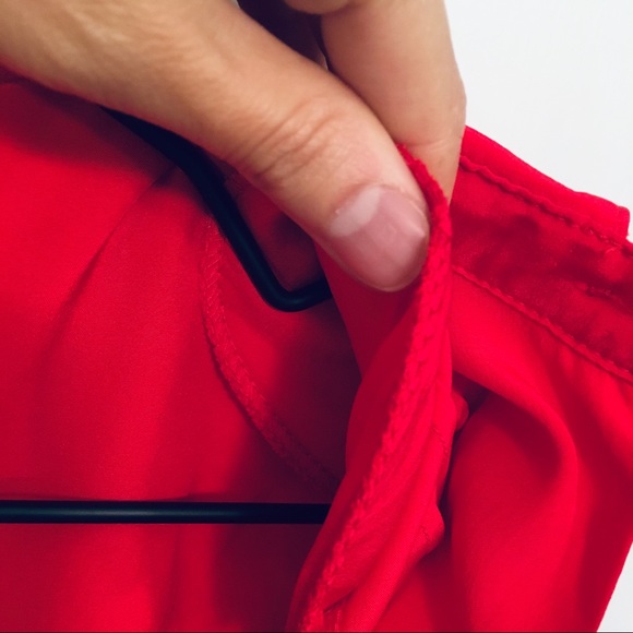 Vintage Hovland Swanson Red Silk Tunic Dress - Picture 12 of 14